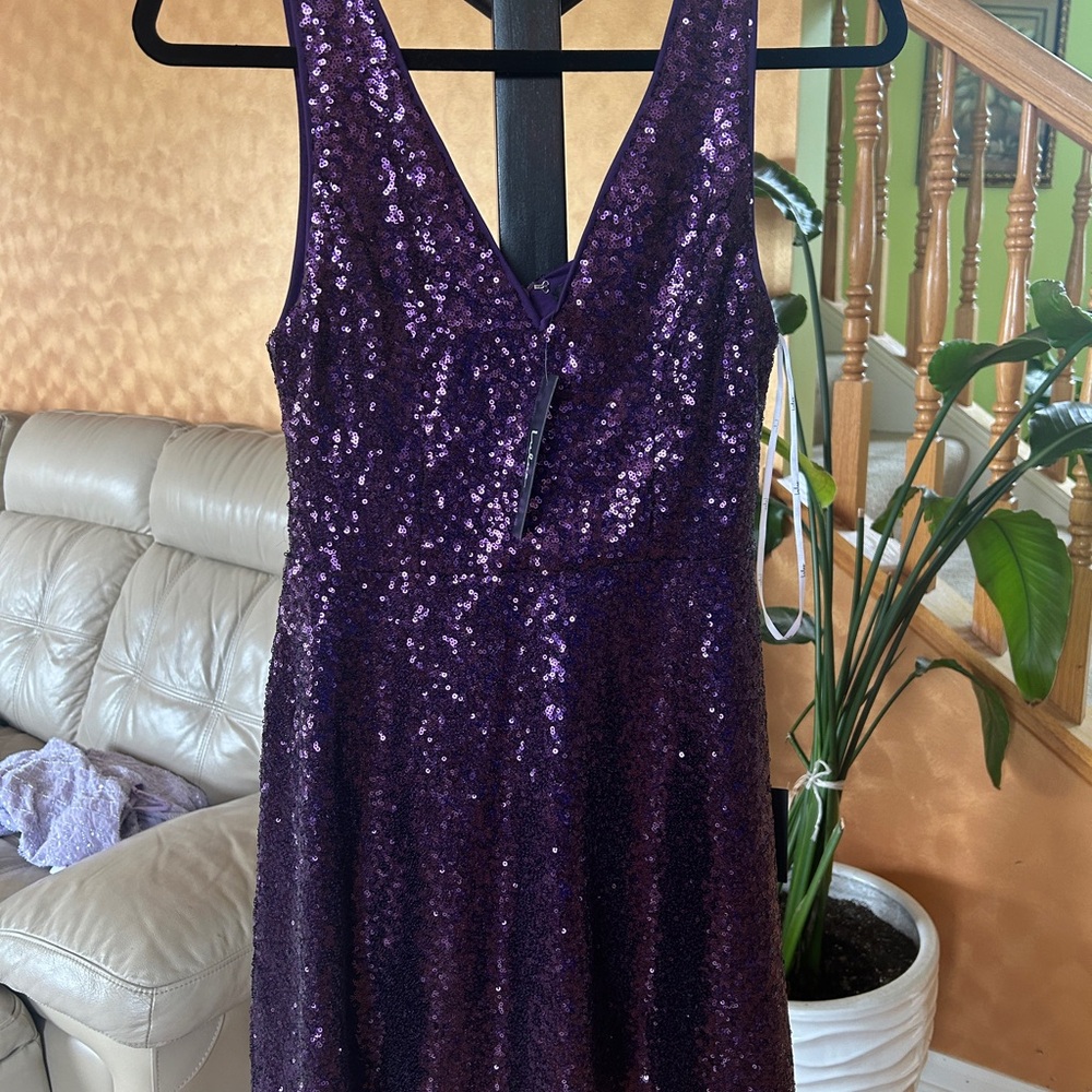 Purple Sequin Dress
